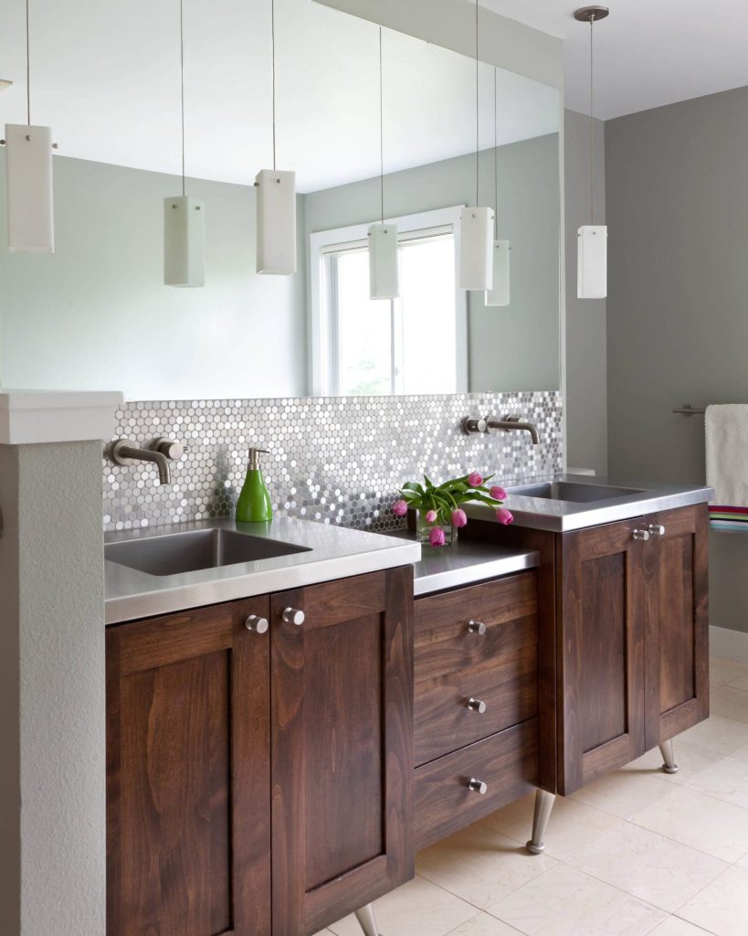 Penny Tiles And Brass Fixtures Set The Scene For This Bathroom Design