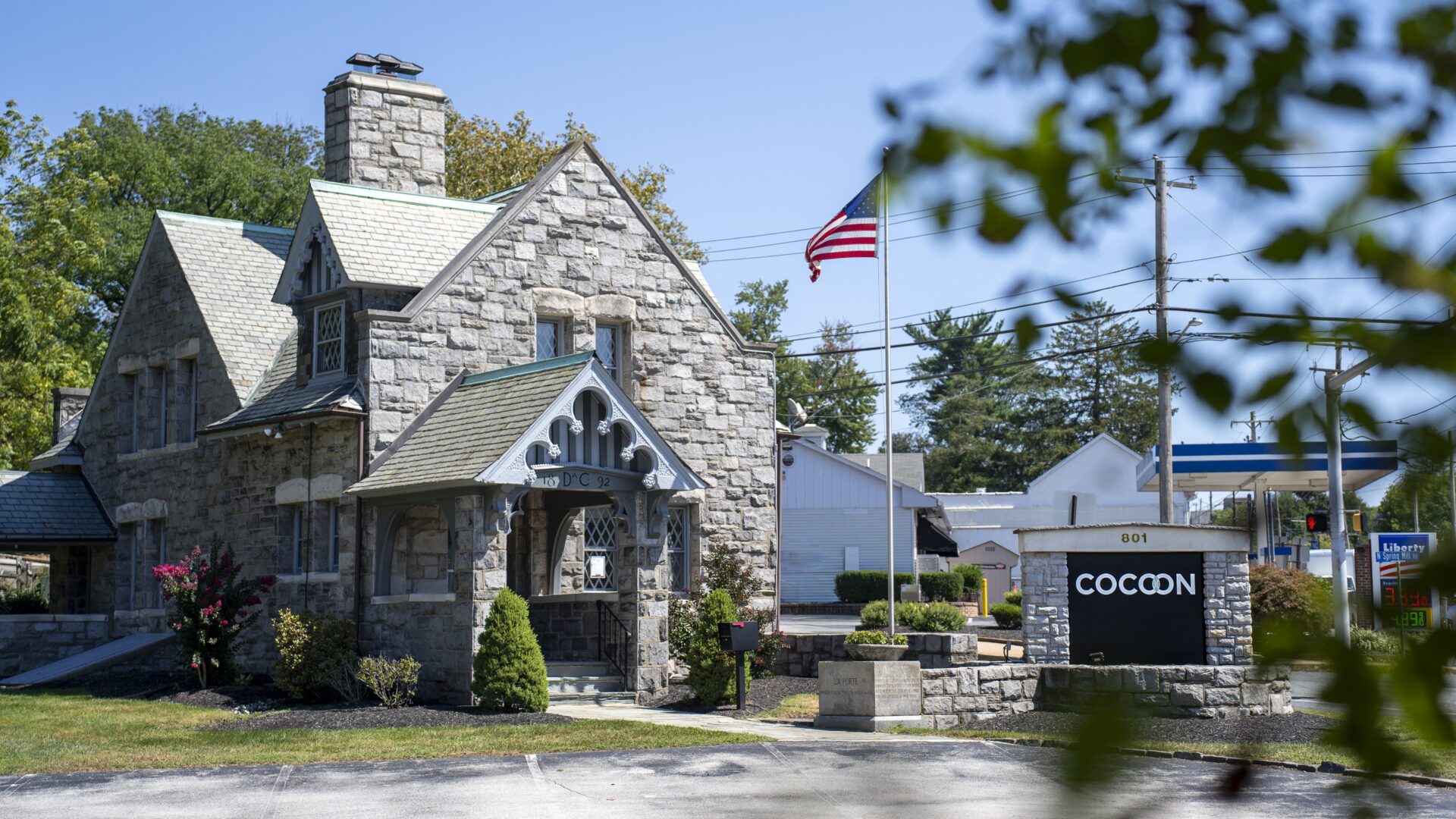 Historic Building with COCOON sign in front